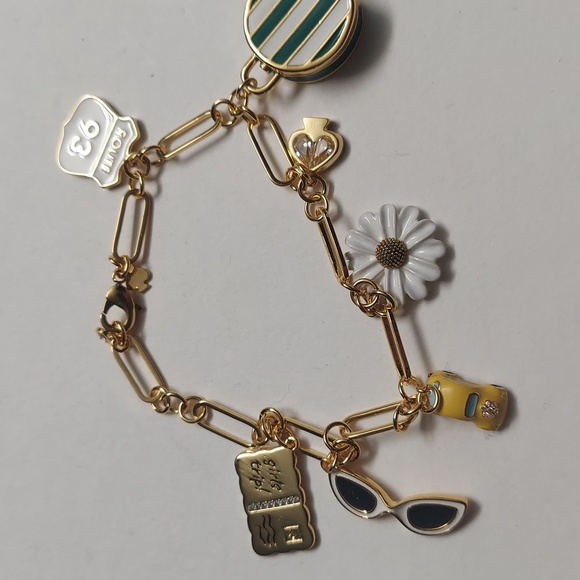 Kate Spade Off We Go Travel Charm Bracelet Nwt - Picture 9 of 9